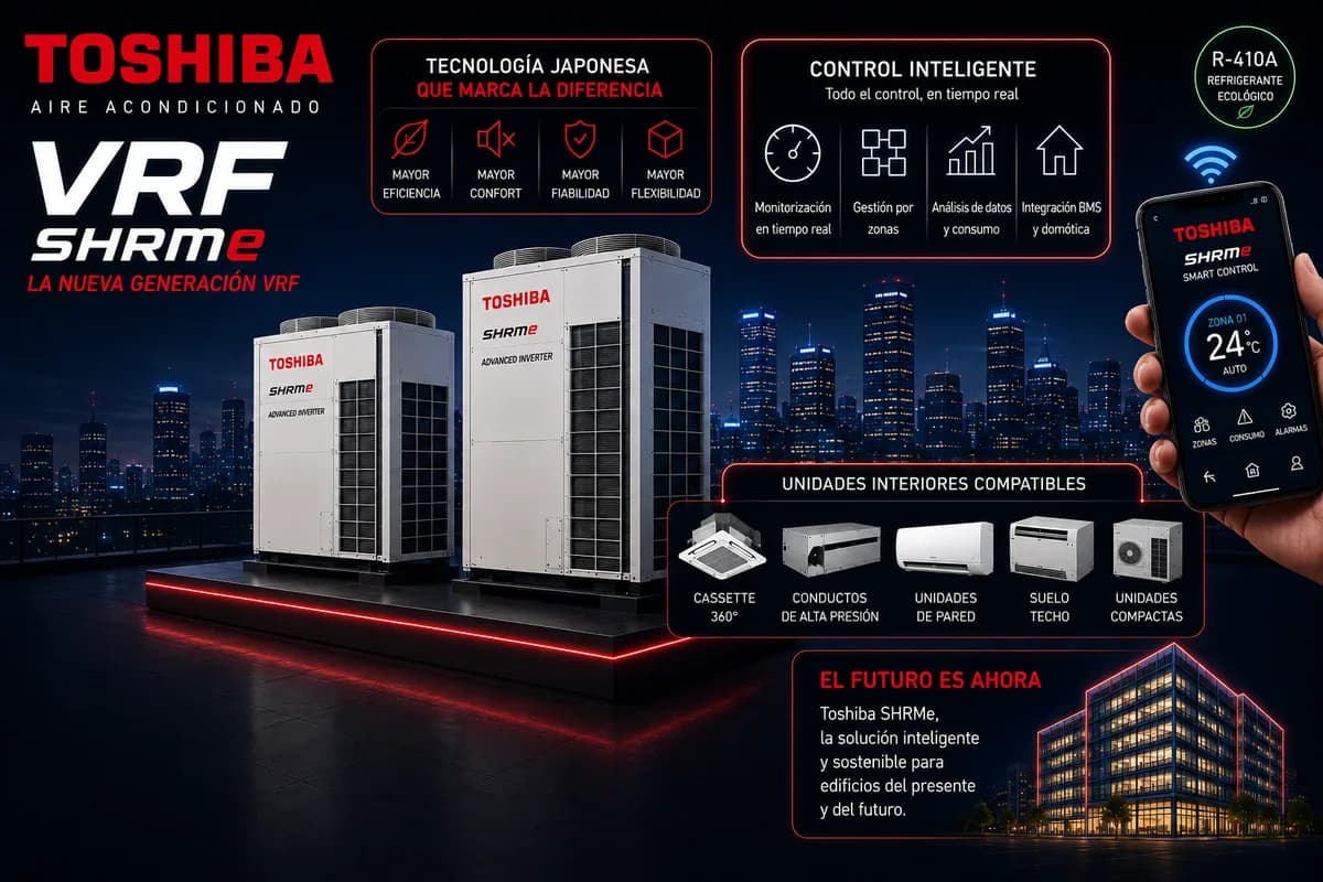 Equipo de Toshiba VRF (Sistemas VRV/VRF) — imagen ilustrativa